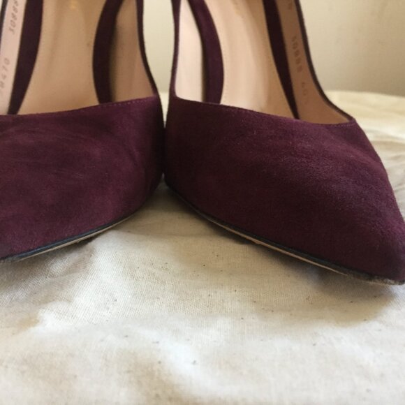 Gianvito Rossi Burgundy Suede Pumps ASO KATE MIDDLETON - Picture 7 of 16